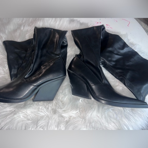 ZARA OVER THE KNEE STORE COWBOY BOOTS SIZE 39 - Picture 6 of 8